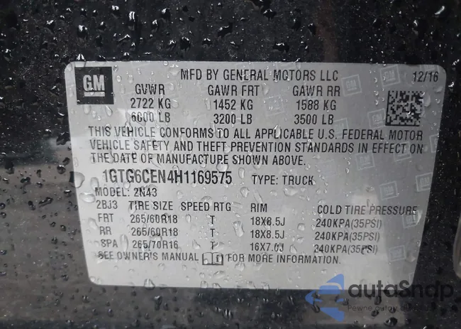 1GTG6CEN4H1169575: 42311363