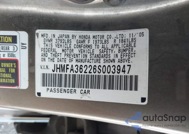 JHMFA36226S003947: 42311396