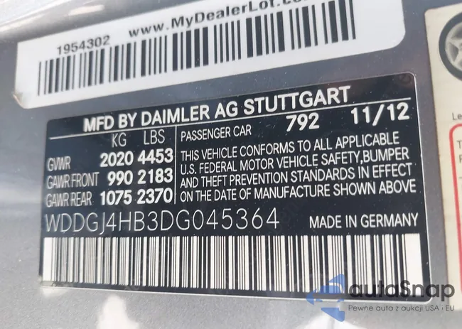 WDDGJ4HB3DG045364: 42311446