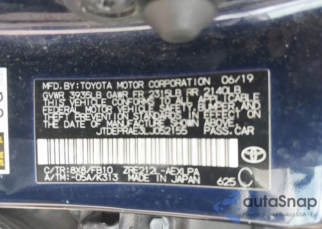 JTDEPRAE3LJ052155: 42311545