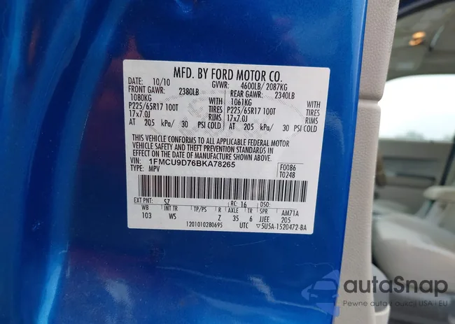 1FMCU9D76BKA78265: 42311604