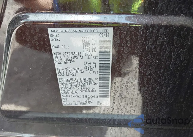 5N1DR2MN3KC581063: 42311710