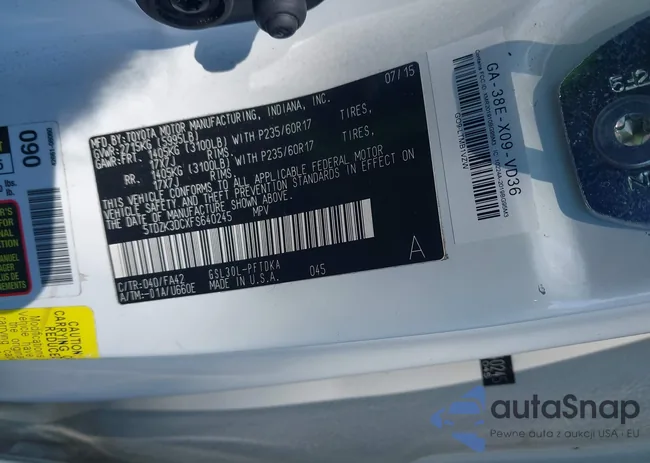 5TDZK3DCXFS640245: 42310815