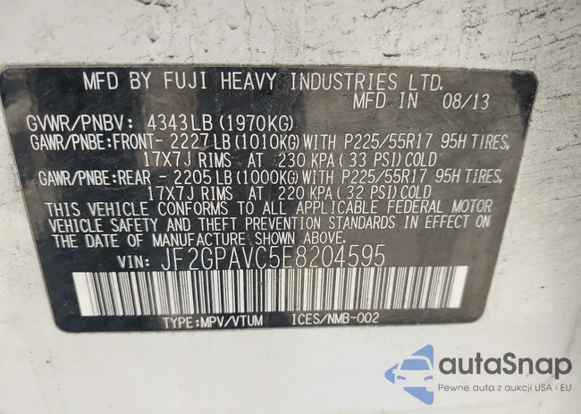 JF2GPAVC5E8204595: 42310962