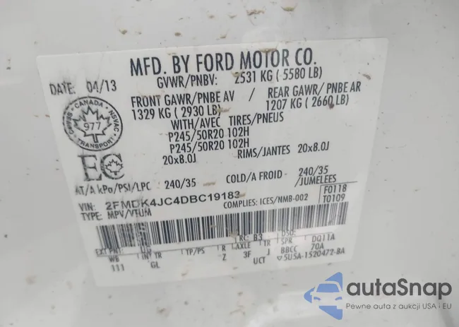 2FMDK4JC4DBC19183: 42310965