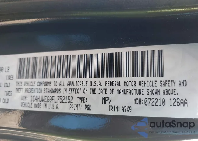 1C4HJWEG0FL752152: 42311043