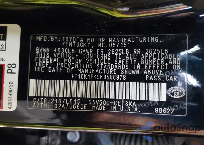 4T1BK1FK9FU566978: 42311085