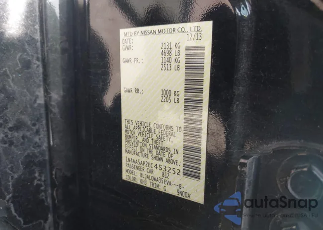 1N4AA5AP2EC453252: 42311119