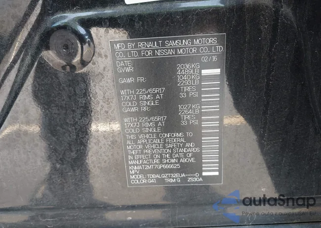 KNMAT2MT7GP666625: 42311139