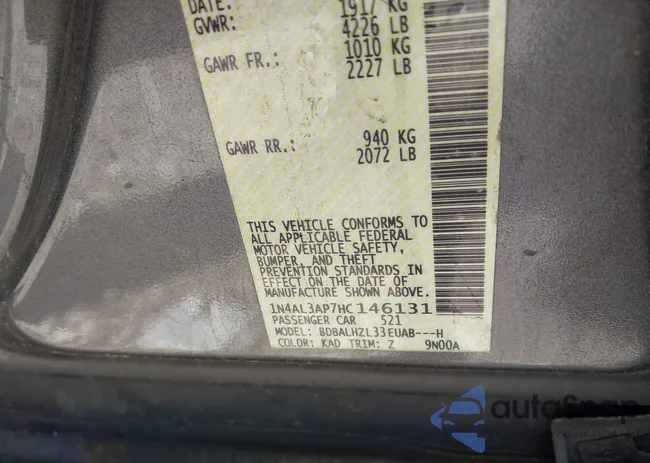 1N4AL3AP7HC146131: 42312319