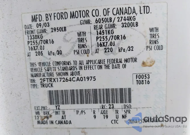 2FTRX17264CA01975: 42312516