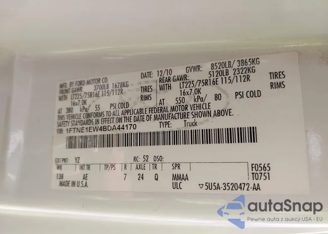 1FTNE1EW4BDA44170: 42312701