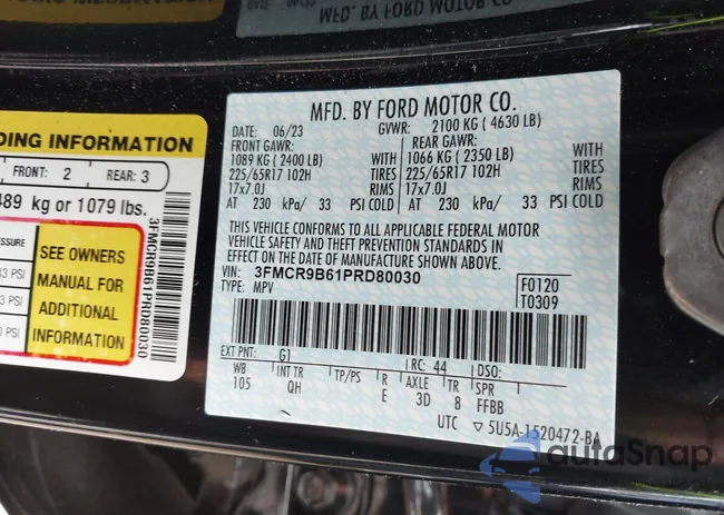 3FMCR9B61PRD80030: 42312759