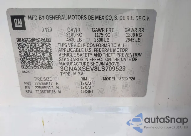 3GNAXSEV8LS709523: 42311932