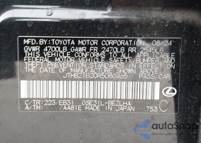 JTHBZ1B20R5080465: 42311936