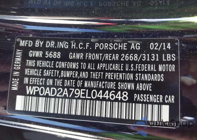 WP0AD2A79EL044648: 42312153