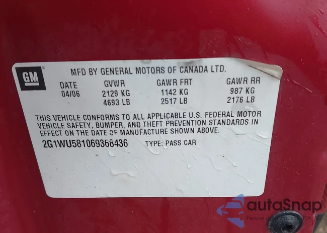 2G1WU581069368436: 42313234