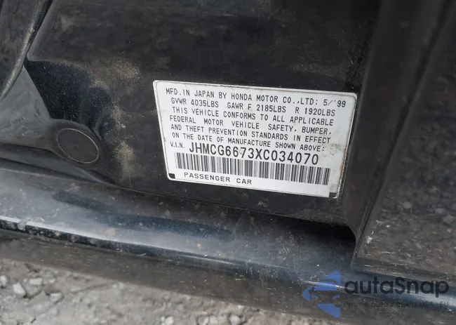 JHMCG6673XC034070: 42313310