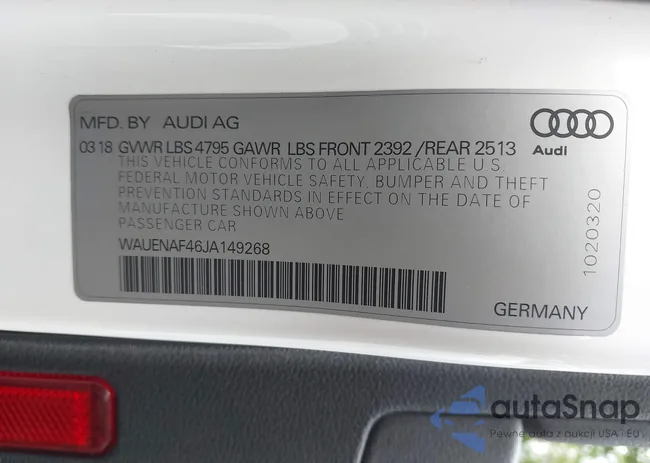 WAUENAF46JA149268: 42313647