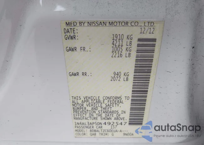 1N4AL3AP5DN492547: 42313726