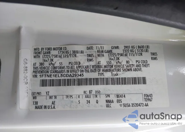 1FTNE1EL5CDA29345: 42313727