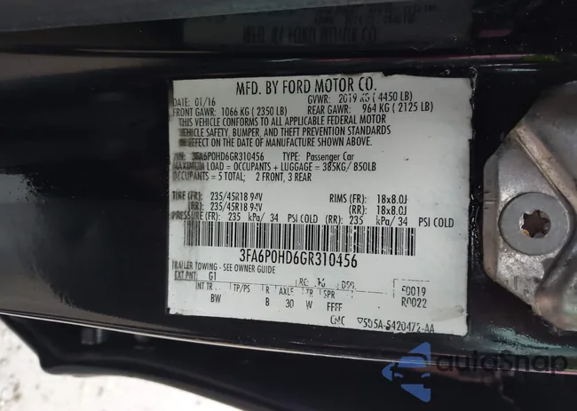 3FA6P0HD6GR310456: 42313741