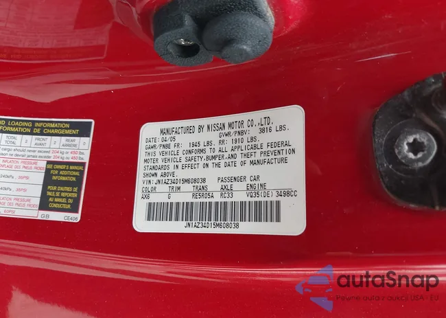 JN1AZ34D15M608038: 42312878