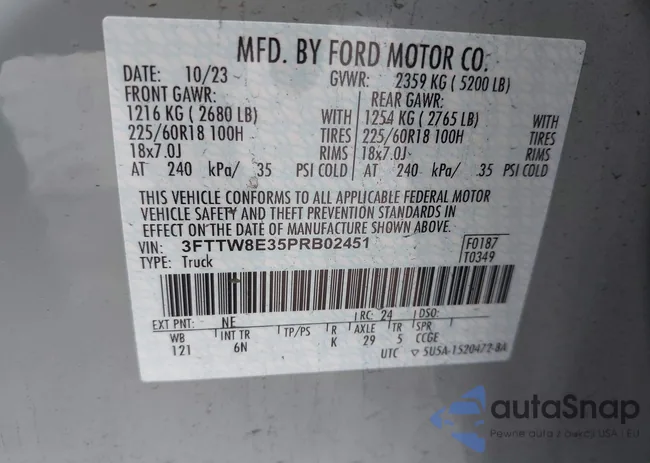 3FTTW8E35PRB02451: 42312955