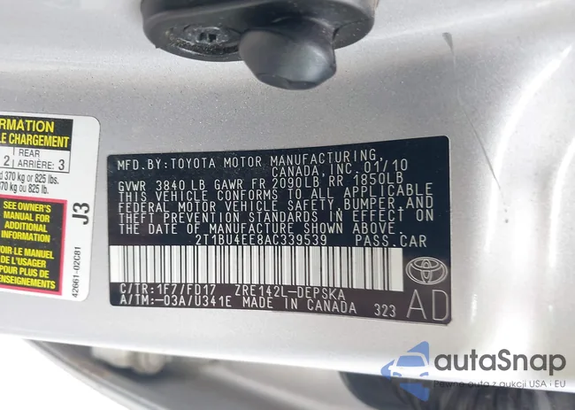 2T1BU4EE8AC339539: 42312974