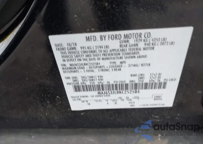 MAJ6S3JL8KC252584: 42313134