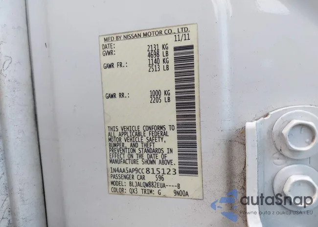 1N4AA5AP9CC815123: 42313175