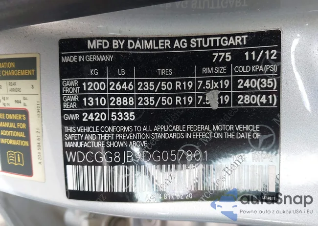 WDCGG8JB9DG057801: 42314287