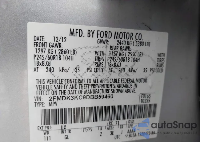 2FMDK3KC9DBB59460: 42314394