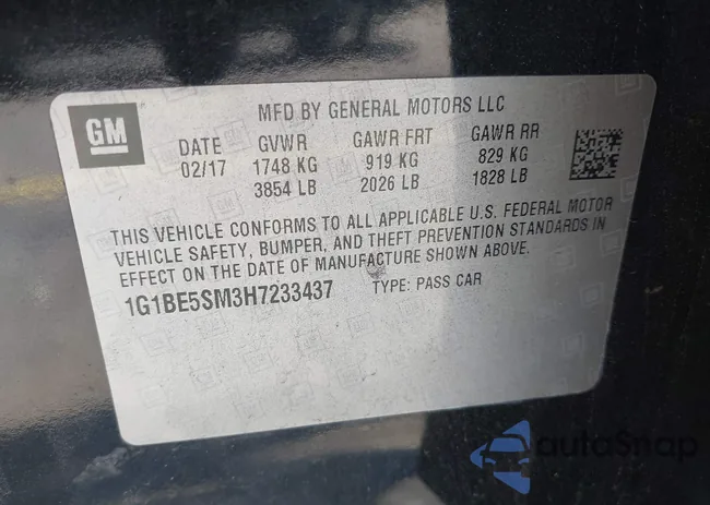 1G1BE5SM3H7233437: 42314538