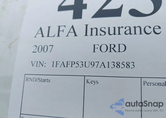 1FAFP53U97A138583: 42314543