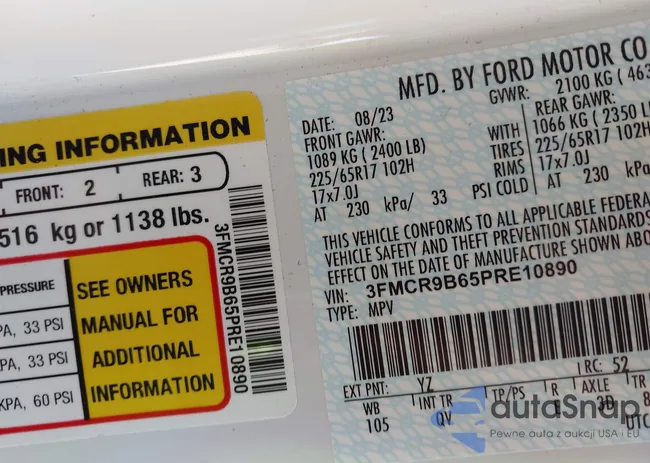 3FMCR9B65PRE10890: 42314673