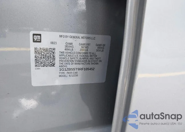 1G1ZB5ST9RF105452: 42314701