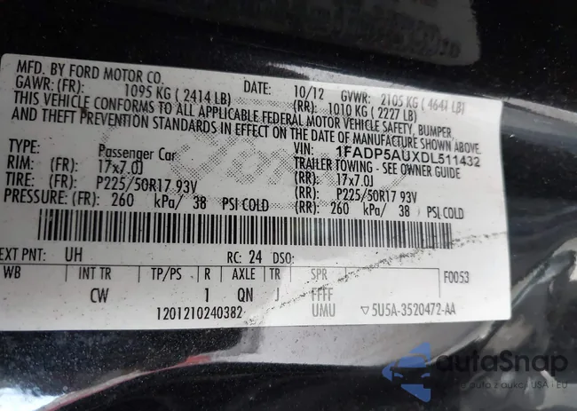 1FADP5AUXDL511432: 42314733