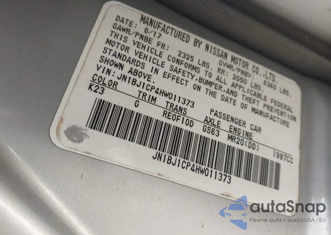 JN1BJ1CP4HW011373: 42314757