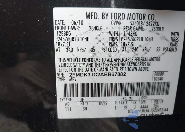 2FMDK3JC2ABB67882: 42313893