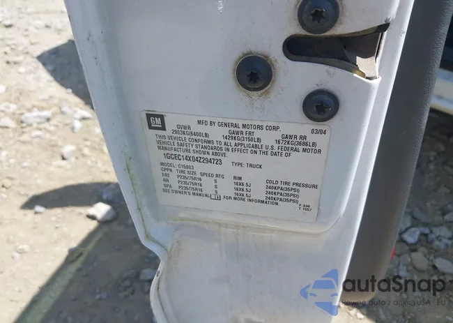 1GCEC14X04Z294723: 42314001