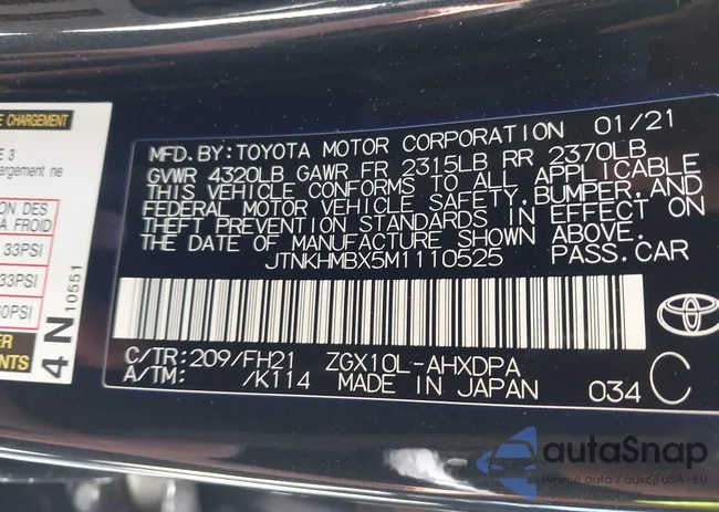 JTNKHMBX5M1110525: 42315201