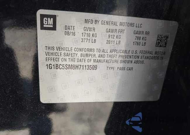 1G1BC5SM8H7113509: 42315309