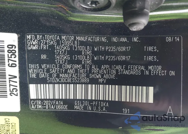 5TDZK3DC8ES523889: 42315411