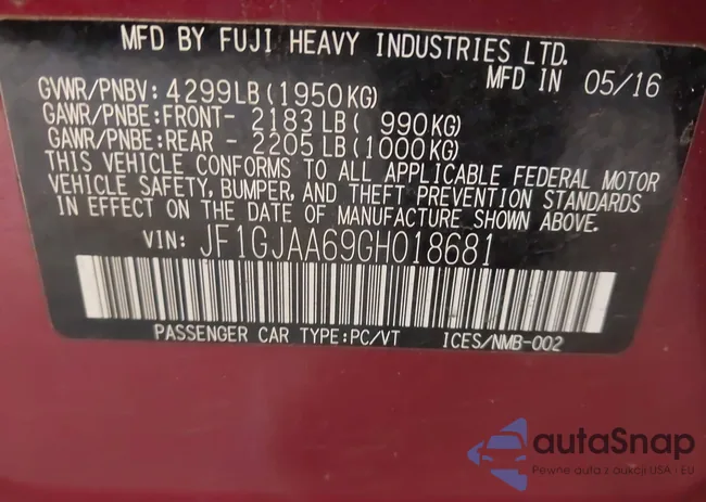 JF1GJAA69GH018681: 42315429