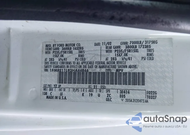 1FMRE11L93HA44846: 42315488