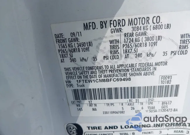 1FTEW1CM8BFC69498: 42315518