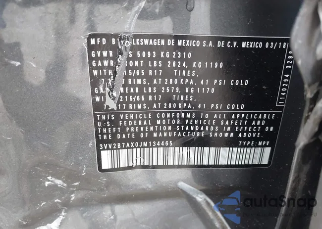 3VV2B7AX0JM134465: 42315745