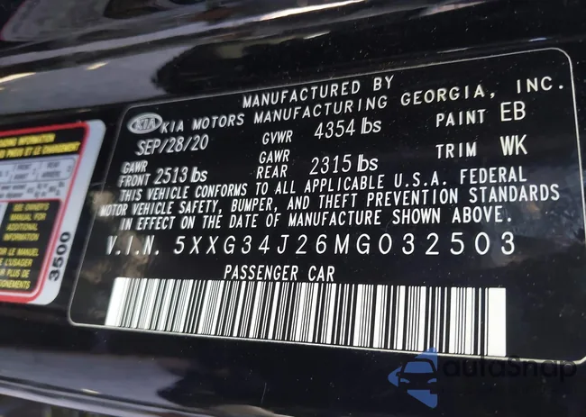 5XXG34J26MG032503: 42314783