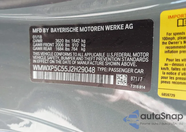 WMWXP5C55J2H29048: 42315130